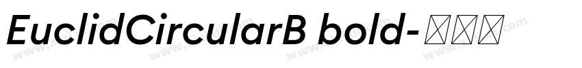 EuclidCircularB bold字体转换